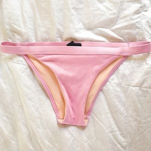 baby pink ribbed bikini bottoms